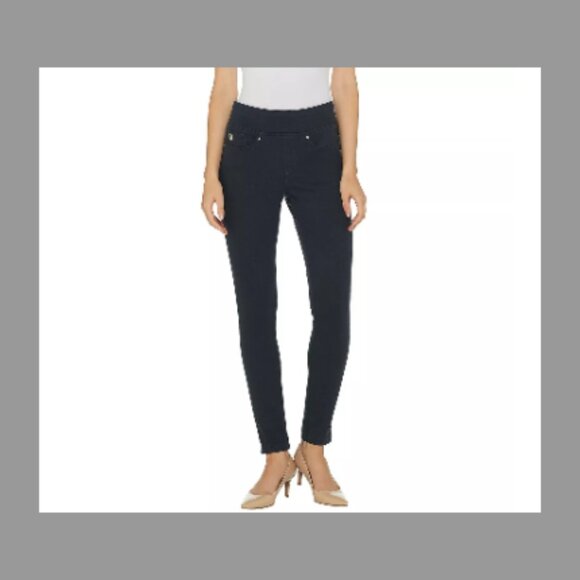 Belle by Kim Gravel Flexibelle Pull On Jeggings Petite Plus 26 WP Dark A284898 - Picture 1 of 7